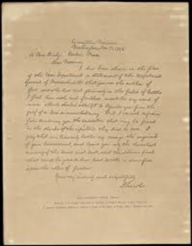 Got a letter from his son