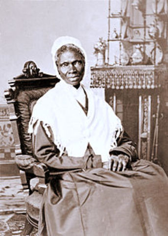 Sojourner Truth gives her "Ain't I a women" speech