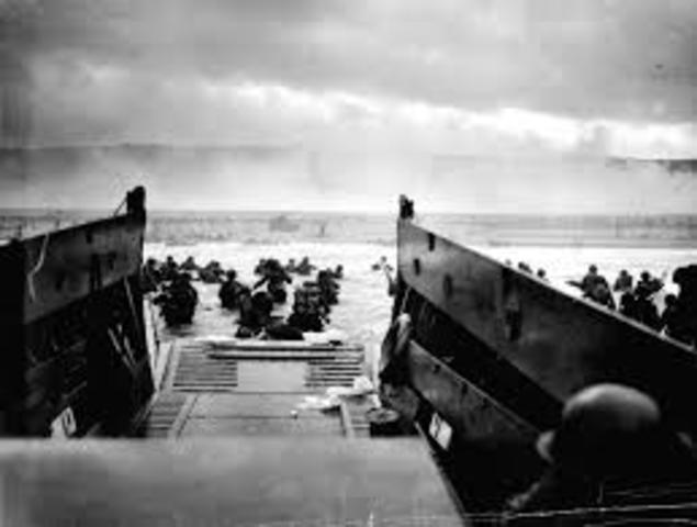 D-Day Invasion on Normandy Beach, France