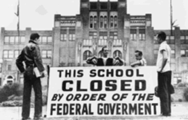 Little Rock's three high schools get shut down.