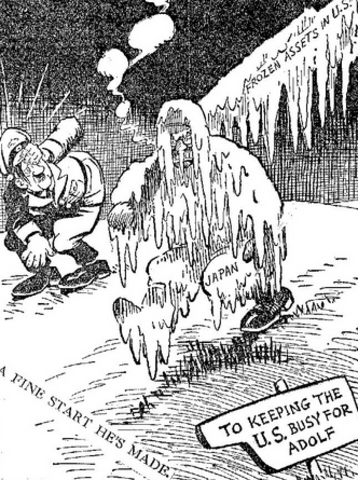 The United States freezes Japanese assets