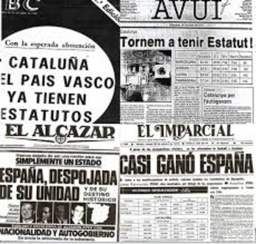 Estatuto de autonomía del País Vasco y de Cataluña