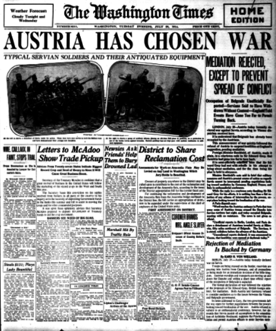 Austria-Hungary Declares War on Serbia