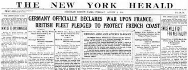 Germany declares war on France