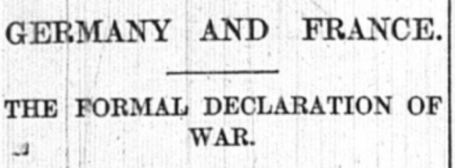 Germany Declares War on France