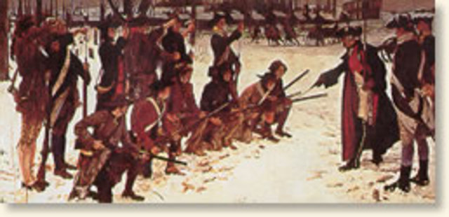 Washington's army retires to winter quarters at Valley Forge