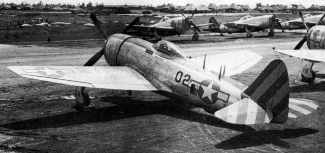 5,oooth Evansville P-47 completed, the "Grandiana", man-hours cut from 23,000 to 6,300 per P-47