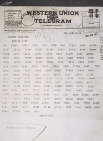 The Zimmermann Note is Intercepted