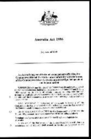 1986: Australia Act