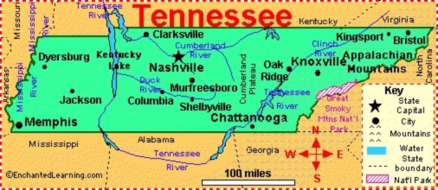 The state of Tennessee was admitted to the union