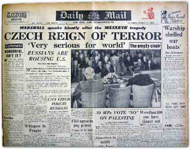 Communist take over Czechoslovakia