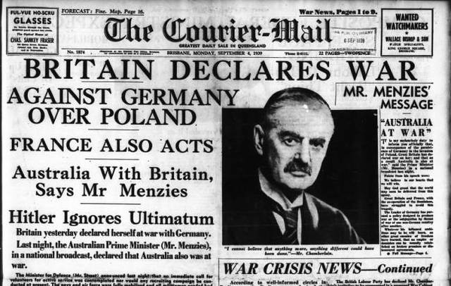 Britain and France declare war on Germany