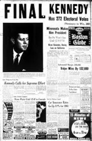 John F Kennedy elected