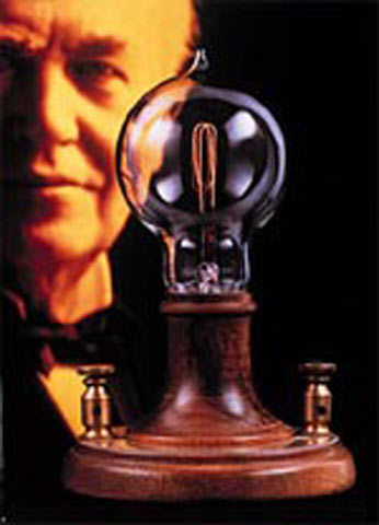 Изобретение лампы накаливания