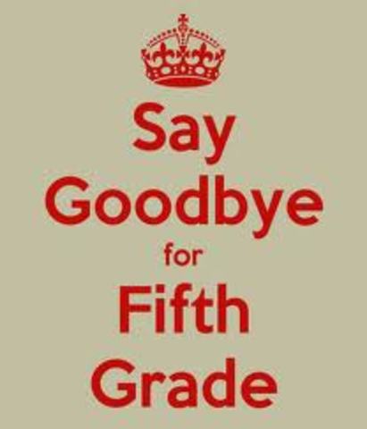 I leave fifth grade for middle school