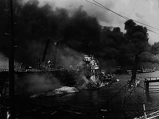 Japan bombs Pearl Harbor