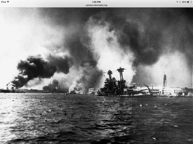 The bombing of Pearl Harbor