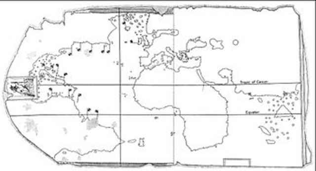 Морская карта: изображение Америки
