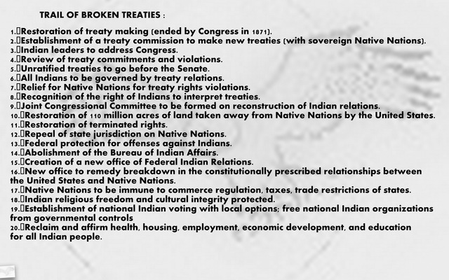 PREAMBLE TO TRAIL OF BROKEN TREATIES 20-POINTS