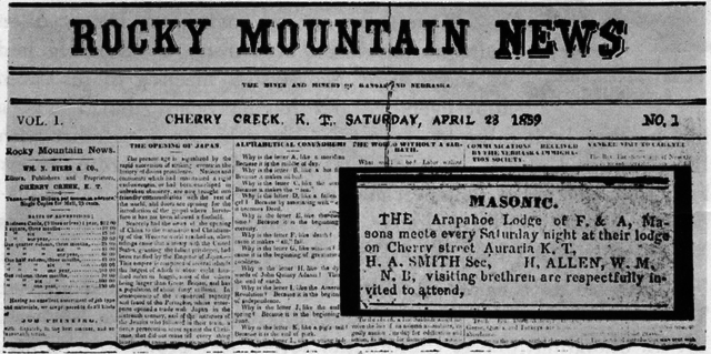 First Newspaper in the region is Published