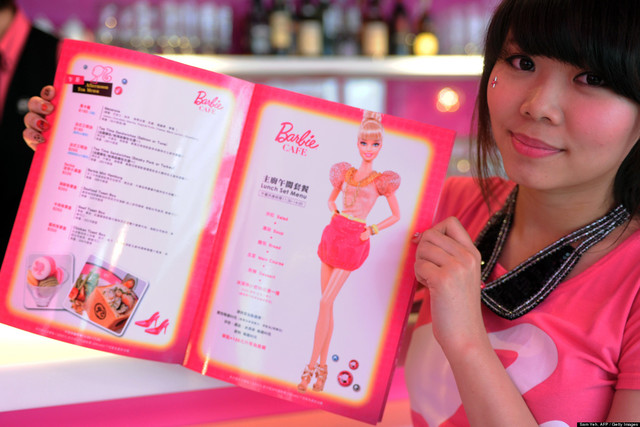Barbie Cafe in Taiwan opens and Barbie moves house