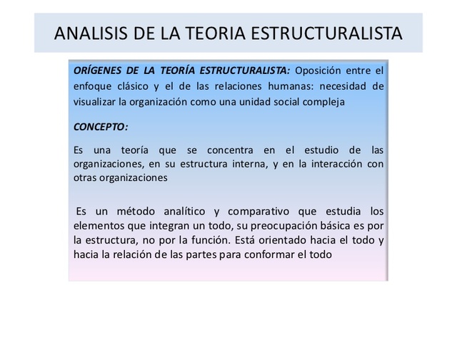 Teoria estructuralista