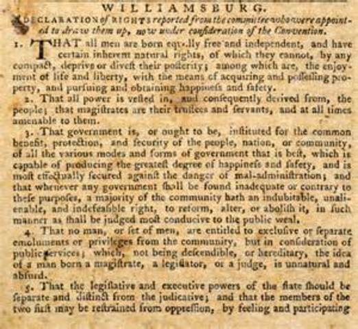 The Virgina Decloration of Rights