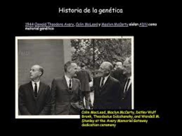 Oswald Theodore Avery, Colin MacLeod y Maclyn McCarty aíslan ADN como material genético