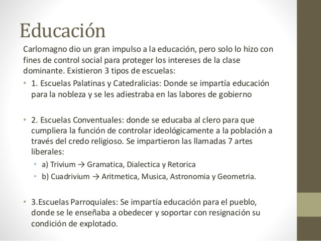 La educación carolingia
