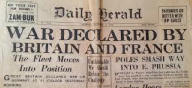 Great Britian & France declare War on Germany