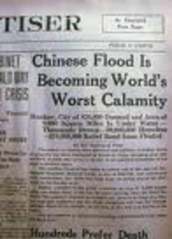 (6) The 1931 Flood in China kills over 3.5 million people