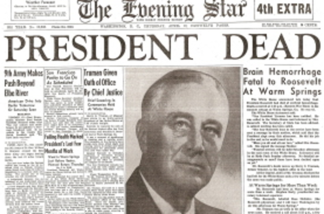 President Roosevelt Dies