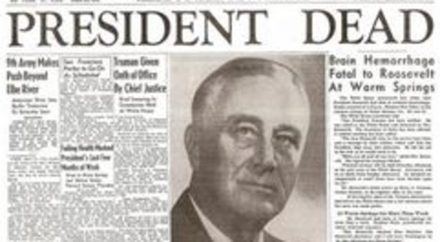 FDR dies