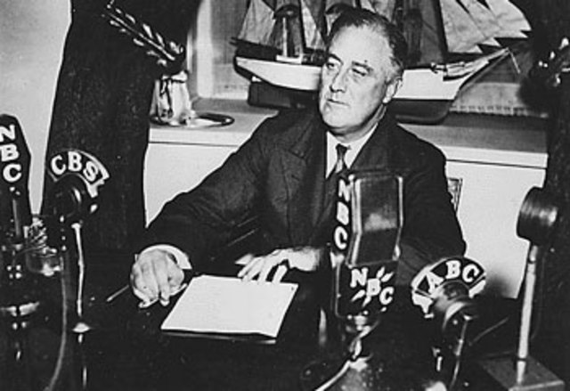 Franklin Roosevelt elected President of the United States