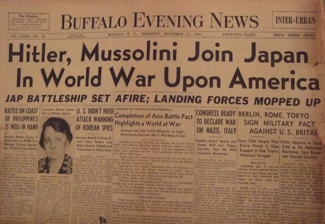Germany/Italy declared war on U.S.