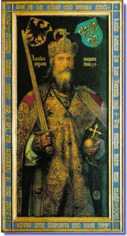CARLO MAGNO INCORONATO RE DEI FRANCHI