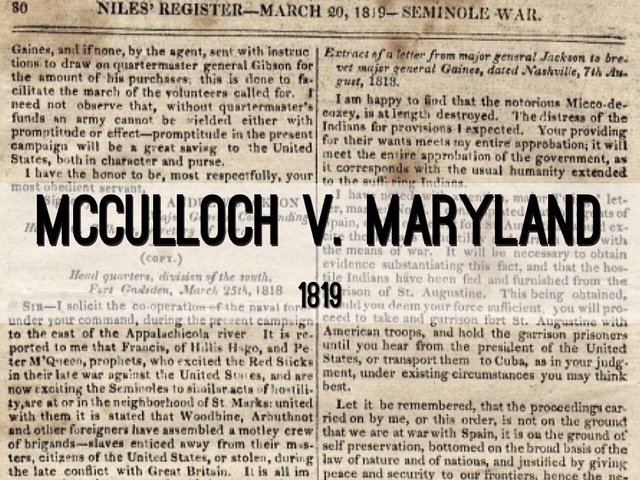 McCulloch VS Maryland