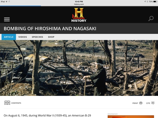 Bombing of Hiroshima and Nagasaki