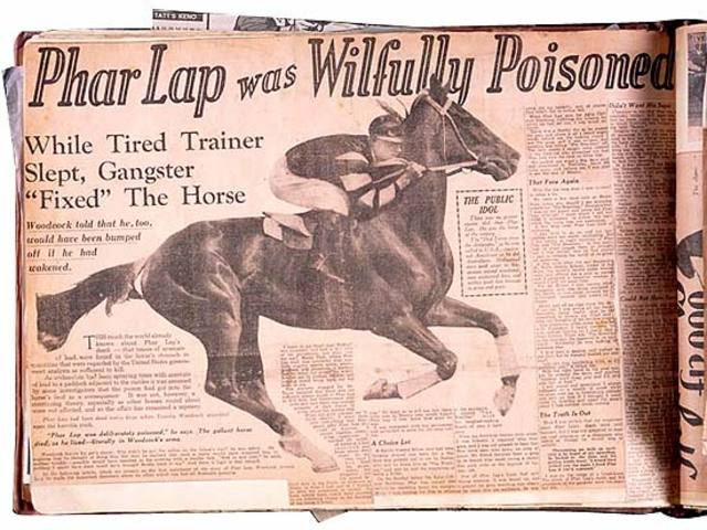 Phar Lap died of suspected poisoning on the 5th April 1932