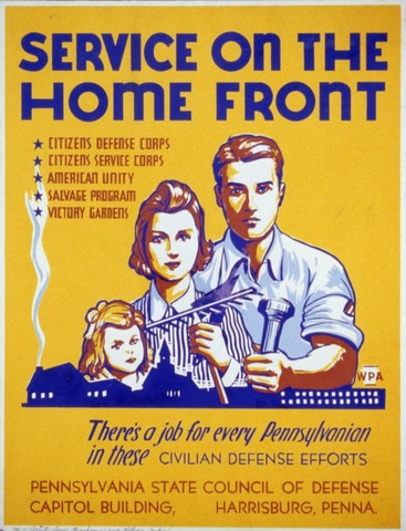 Transition of the U.S. home front to war production