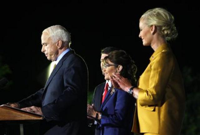 John McCain and Sarah Palin concede