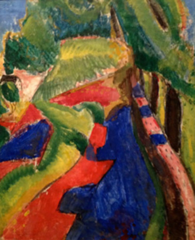 Creation of the Fauve Landscape with Red and Blue