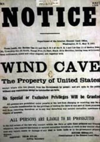 Wind Cave National Park is established