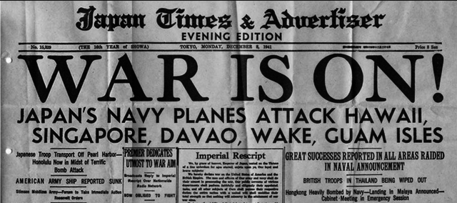 Australia declares war on Japan