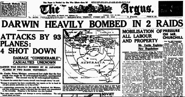 Japanese bomb Darwin