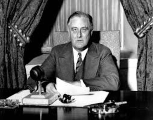 FDR elected to second presidential term