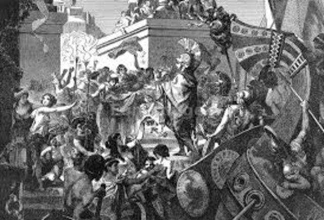 The Peloponnesian War begins between Sparta and Athens (431 BCE)