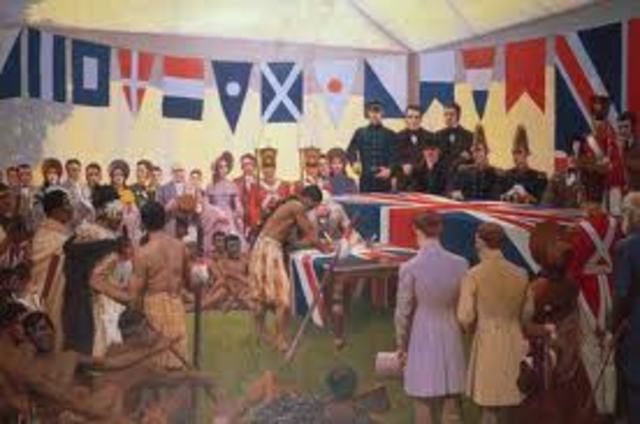 Treaty of waitangi was first signed
