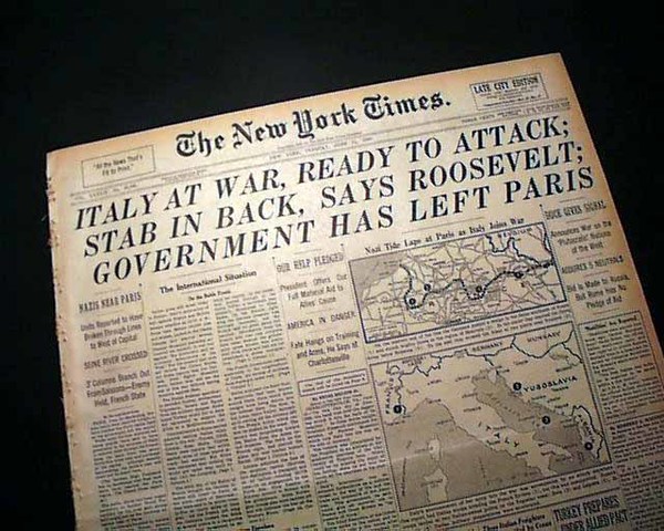 Italy enters the war