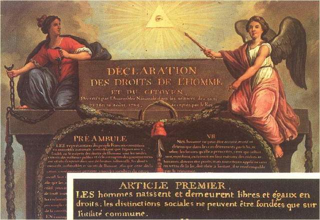 Signing of "The Declaration of the Right's of Man and the Citizen